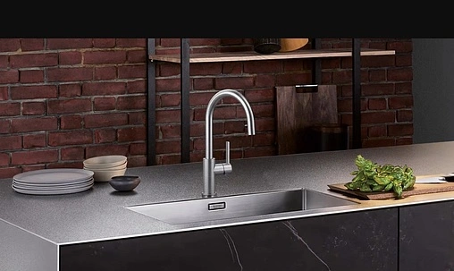 Смеситель для кухни с выдвижным изливом Blanco Candor-S нержавеющая сталь 523121