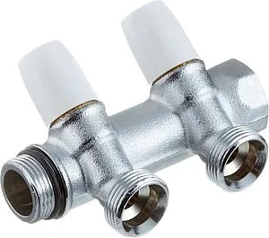 Коллектор регулирующий проходной 2 отвода ¾"в/н x ¾"ек Tiemme MAXIMA 1860026 Коллектор регулирующий проходной 2 отвода ¾"в/н x ¾"ек Tiemme MAXIMA 1860026, 1