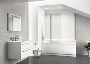 Шторка на ванну 1000мм прозрачное стекло Ravak Chrome CVS2 100 L 7QLA0C00Z1 Шторка на ванну 1000мм прозрачное стекло Ravak Chrome CVS2 100 L 7QLA0C00Z1, 3