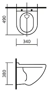 Унитаз подвесной Sanita Luxe Attica белый WC.WH/Attica/DM/WHT.G/S1 Унитаз подвесной Sanita Luxe Attica белый WC.WH/Attica/DM/WHT.G/S1, 2