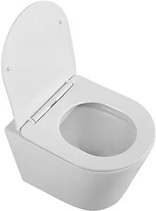 Унитаз подвесной безободковый BelBagno Flay-R белый BB053CHR/SC Унитаз подвесной безободковый BelBagno Flay-R белый BB053CHR/SC, 4