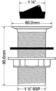Выпуск для раковины с решеткой и пробкой Mc Alpine хром BW1 Выпуск для раковины с решеткой и пробкой Mc Alpine хром BW1, 2