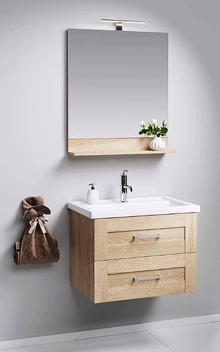 Тумба-умывальник подвесная Aqwella Foster 70 дуб сонома FOS01072DS+187813 Тумба-умывальник подвесная Aqwella Foster 70 дуб сонома FOS01072DS+187813