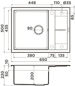 Мойка кухонная Omoikiri Sumi 65-CH шампань 4993677, 2
