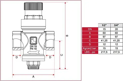 Редуктор давления поршневой ¾" Stout SVS-0010-000020