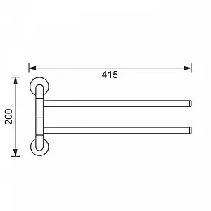 Полотенцедержатель Aquanet хром 3689, 2