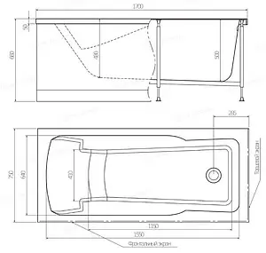 Ванна акриловая Alex Baitler Madin 170x75 00-A0006521 Ванна акриловая Alex Baitler Madin 170x75 00-A0006521, 2
