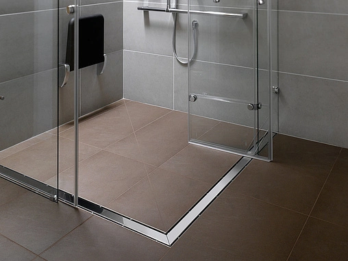 Решетка для лотка угловая 943мм TECEdrainline Steel II 611082 Решетка для лотка угловая 943мм TECEdrainline Steel II 611082