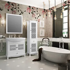 Зеркало Opadiris Омега 75 белый матовый 00-00007362, 3