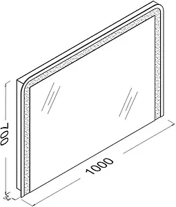 Зеркало с подсветкой ISVEA Eleganza 100 с подогревом 22LG4000100I, 2