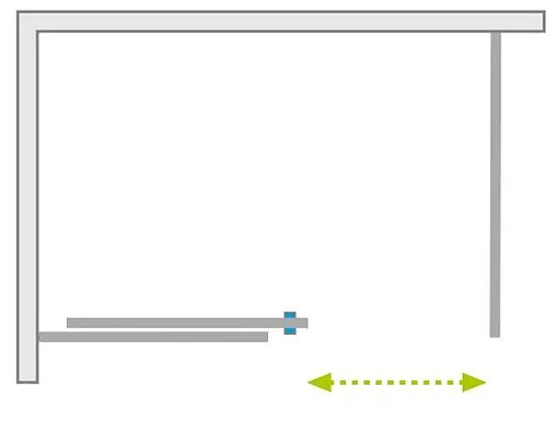 Шторка на ванну 1700мм прозрачное стекло Radaway Vesta DWJ 170+S 75 209117-01-01+204075-01