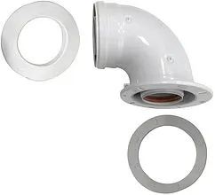 Колено стартовое коаксиальное Ø 60/100мм (алюм.) Baxi MT71410141