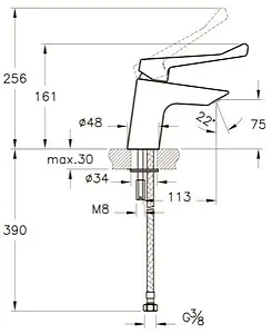 Смеситель для раковины VitrA Aquamed хром A42484EXP Смеситель для раковины VitrA Aquamed хром A42484EXP, 2