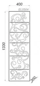 Шкаф-пенал подвесной Clarberg Elegance П4м/GL белый с золотым узором EL0504GL Шкаф-пенал подвесной Clarberg Elegance П4м/GL белый с золотым узором EL0504GL, 2