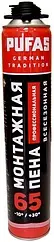 Монтажная пена 65 профессиональная всесезонная 1000мл Pufas 071601000 Монтажная пена 65 профессиональная всесезонная 1000мл Pufas 071601000