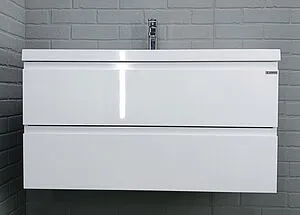 Тумба-умывальник подвесной Домино Graffo 100 белый DGr2403T+4670142930051, 3