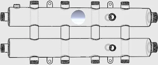 Коллектор распределительный 5 контуров 1¼&quot;н x 1&quot;н Север-R-КМ5 1945023