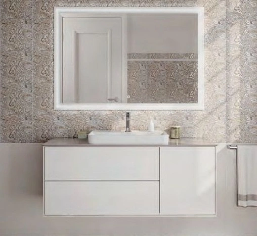 Тумба-умывальник подвесная Kerama Marazzi Plaza Modern 120 белый PL.M.120.3\WHT+PL.wbi.55.1+