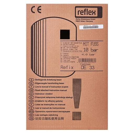 Гидроаккумулятор Reflex DE 33л 10 бар 7305500