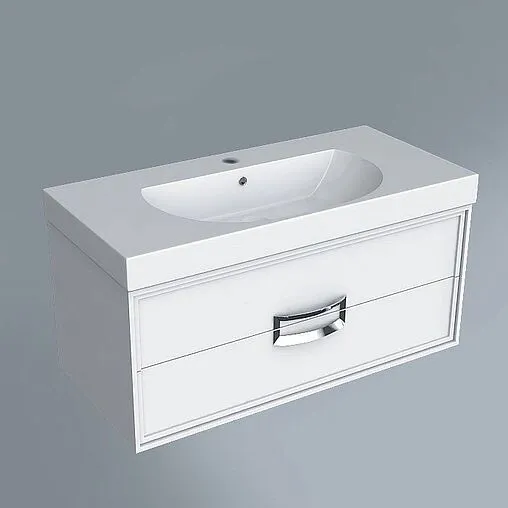 Тумба-умывальник подвесная Kerama Marazzi Canaletto 100 белый CN.100\M+BG.wb.100