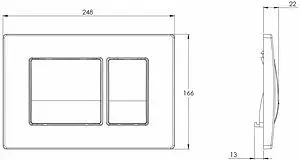 Клавиша смыва для унитаза Azario AZ-8200-0032 белый глянцевый, 2