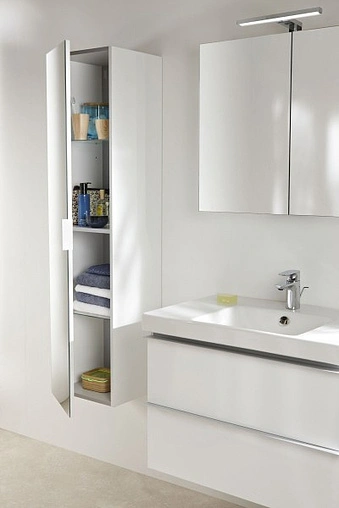 Шкаф-пенал подвесной Jacob Delafon Odeon Up 35 зеркало/белый EB873-N18 Шкаф-пенал подвесной Jacob Delafon Odeon Up 35 зеркало/белый EB873-N18