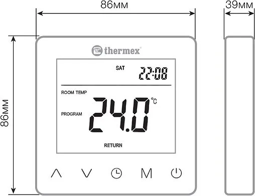 Терморегулятор Thermex Nexum Wi-Fi белый 808002