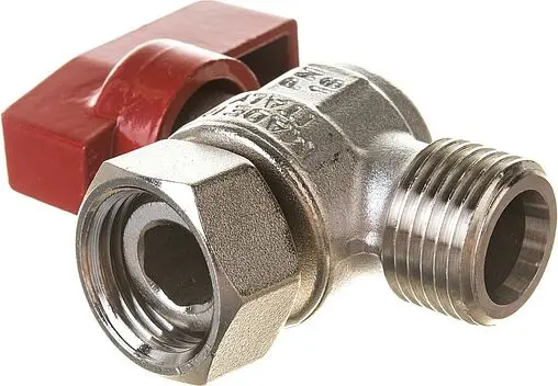 Кран шаровый с накидной гайкой угловой ¾"н x ¾"нг Elsen EV95.3434