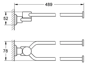 Полотенцедержатель Grohe Atrio хром 40308000 Полотенцедержатель Grohe Atrio хром 40308000, 2