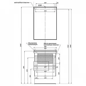 Тумба-умывальник Aquanet Мадейра 60 дуб кантри/белый 00183069+00182322 Тумба-умывальник Aquanet Мадейра 60 дуб кантри/белый 00183069+00182322, 3