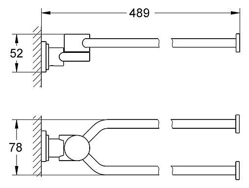 Полотенцедержатель Grohe Atrio хром 40308000