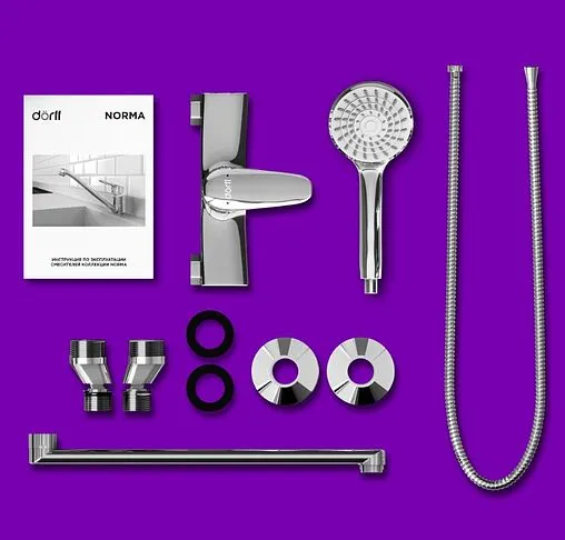 Смеситель для ванны с длинным изливом Dorff Ultra хром D5095000 Смеситель для ванны с длинным изливом Dorff Ultra хром D5095000