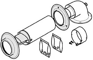Комплект дымохода Ø 60/100мм L=680мм для конденсационного котла Protherm 0010031041 / 0020219523, 1