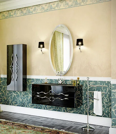 Шкаф-пенал подвесной Clarberg Due Amanti 25 хром чёрный глянец/хром DUE0525BLK+DUER4CR Шкаф-пенал подвесной Clarberg Due Amanti 25 хром чёрный глянец/хром DUE0525BLK+DUER4CR