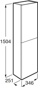 Шкаф-пенал подвесной Roca The Gap 35 белый A857427806 Шкаф-пенал подвесной Roca The Gap 35 белый A857427806, 2