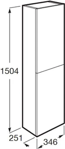 Шкаф-пенал подвесной Roca The Gap 35 белый A857427806