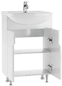 Тумба под умывальник напольная Айсберг Уют 55 белый DA2002T, 4