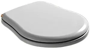 Крышка-сиденье для унитаза с микролифтом Kerasan Retro белый/золото 108701 Крышка-сиденье для унитаза с микролифтом Kerasan Retro белый/золото 108701, 1