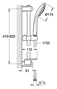 Душевая стойка Grohe Euphoria 110 Massage хром 27231001, 2