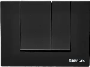 Клавиша смыва для унитаза BERGES Novum S5 Soft Touch 040045 черный матовый Клавиша смыва для унитаза BERGES Novum S5 Soft Touch 040045 черный матовый, 1