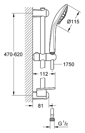 Душевая стойка Grohe Euphoria 110 Massage хром 27231001