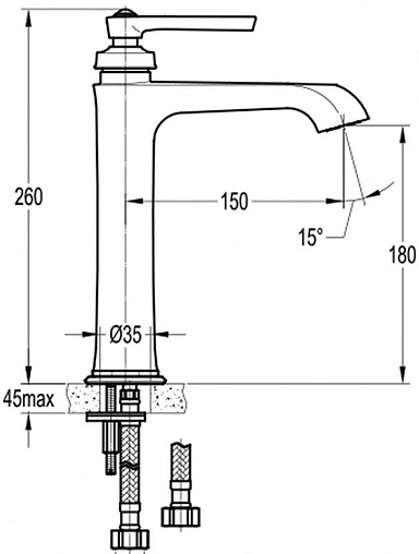 Смеситель для раковины Swedbe Terracotta Art 2501