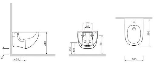 Биде подвесное Am.Pm Sensation белый C303411WH