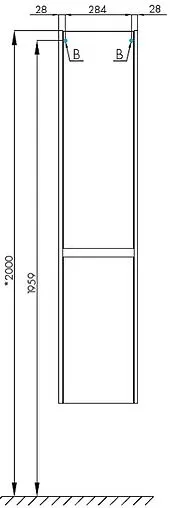 Шкаф-пенал подвесной Aquaton Нортон 34 R белый глянец 1A249403NT01R Шкаф-пенал подвесной Aquaton Нортон 34 R белый глянец 1A249403NT01R