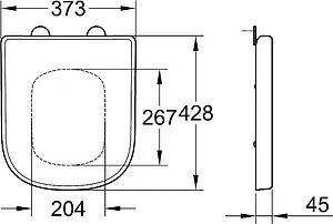 Унитаз подвесной безободковый Grohe Euro Ceramic белый 39206000 Унитаз подвесной безободковый Grohe Euro Ceramic белый 39206000, 3