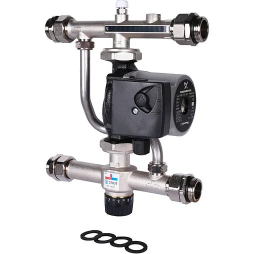 Узел насосно-смесительный с насосом Grundfos UPSO 25-65 130 Stout SDG-0120-007001