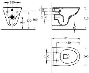 Унитаз подвесной безободковый Kerama Marazzi Xpro белый XPRO.wc.02 Унитаз подвесной безободковый Kerama Marazzi Xpro белый XPRO.wc.02, 2