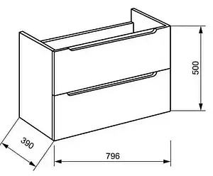 Тумба-умывальник подвесная BelBagno ETNA 39 80 Rovere Moro ETNA39-800/390-2C-SO-RW-P+BB800/390ETL Тумба-умывальник подвесная BelBagno ETNA 39 80 Rovere Moro ETNA39-800/390-2C-SO-RW-P+BB800/390ETL, 2