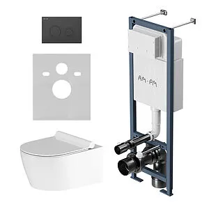 Комплект 6 в 1 Am.Pm Jupiter IS110138.DX77C1700 с кнопкой черный матовый Комплект 6 в 1 Am.Pm Jupiter IS110138.DX77C1700 с кнопкой черный матовый, 4