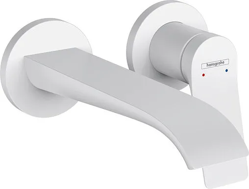 Смеситель для раковины из стены Hansgrohe Vivenis белый матовый 75050700